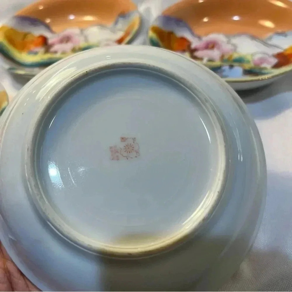 Cute Hand Painted Landscape Serving Bowls - Picture 7 of 7